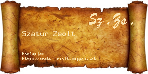 Szatur Zsolt névjegykártya