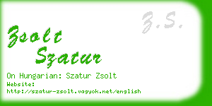 zsolt szatur business card